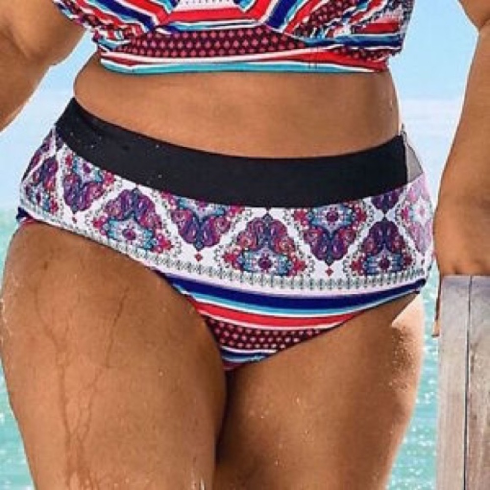 Boho Paisley Swim Brief. NWOT.